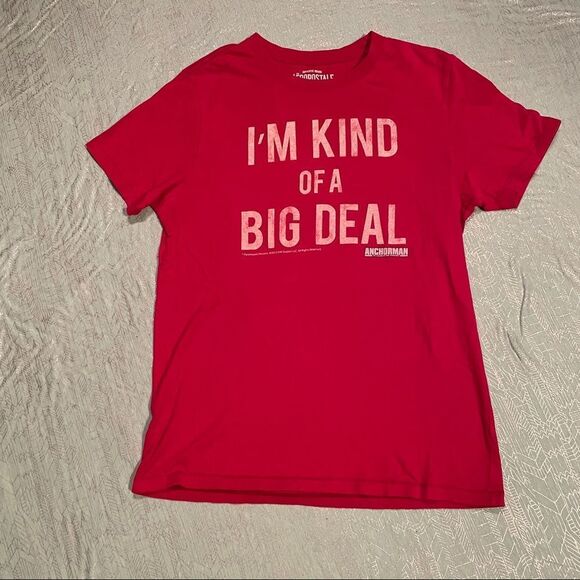 Aeropostale “I’m Kind Of A Big Deal” (Anchorman) T-Shirt size M Red - Picture 3 of 8
